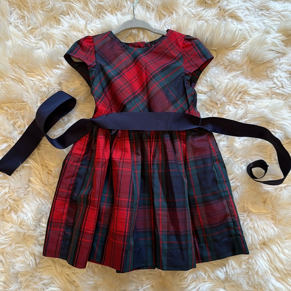 Size 18 month, worn only once, Ralph Lauren tartan dress. - Picture 6 of 7